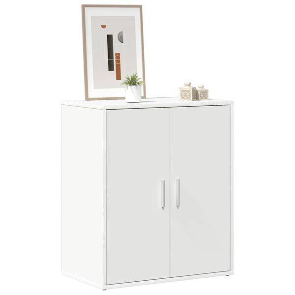 vidaXL Armoire &agrave; chaussures Blanc 60x35x70 cm Bois d&rsquo;ing&eacute;nierie