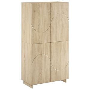 vidaXL Buffet haut Ch&ecirc;ne Sonoma 79x41x151 cm Bois d'ing&eacute;nierie