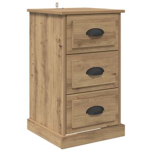 vidaXL Cabinet de chevet Ch&ecirc;ne artisanal 39 x 39 x 67,5 cm