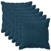 vidaXL Housse de coussin 6 pcs HOUTEN Bleu 50 x 50 cm Velours