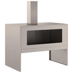 vidaXL Braise Marron 80 x 50 x 96 cm Acier patin&eacute;