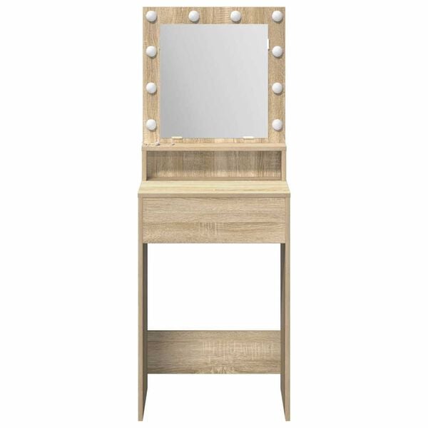 vidaXL Table de Toilette avec étagère Chêne Sonoma 50 x 41 x 135 cm