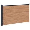 vidaXL Ensemble de Cl&ocirc;ture 175 x 105 cm WPC et Aluminium Marron