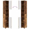 vidaXL Ensemble de mobilier de salle de bain 4 pcs Bois Ancien