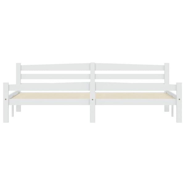 vidaXL Cadre de lit sans matelas blanc bois massif de pin 200x200 cm