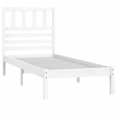 vidaXL Cadre de lit sans matelas blanc bois de pin massif 90x200 cm