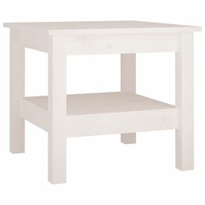 vidaXL Table basse blanche 45 x 45 x 40 cm Bois de pin massif