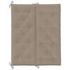 vidaXL Coussin de banc de jardin taupe 120x(50+50)x7 cm tissu oxford
