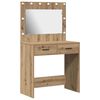 vidaXL Table de Toilette Ch&ecirc;ne artisanal 78,5 x 41 x 135 cm