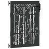 vidaXL Porte de Jardin Noir 85 x 150 cm Acier peint par poudre