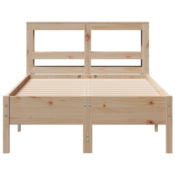 vidaXL Cadre de lit sans matelas 120x190 cm bois de pin massif
