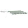 vidaXL Auvent r&eacute;tractable &eacute;lectrique Vert et blanc 2,5 x 2 m
