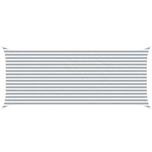 vidaXL Voile d'ombre Gris clair et blanc 6 x 2,5 m