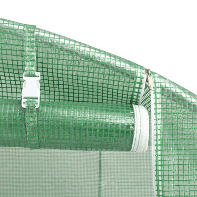 vidaXL Serre avec cadre en acier vert 40 m² 20x2x2 m