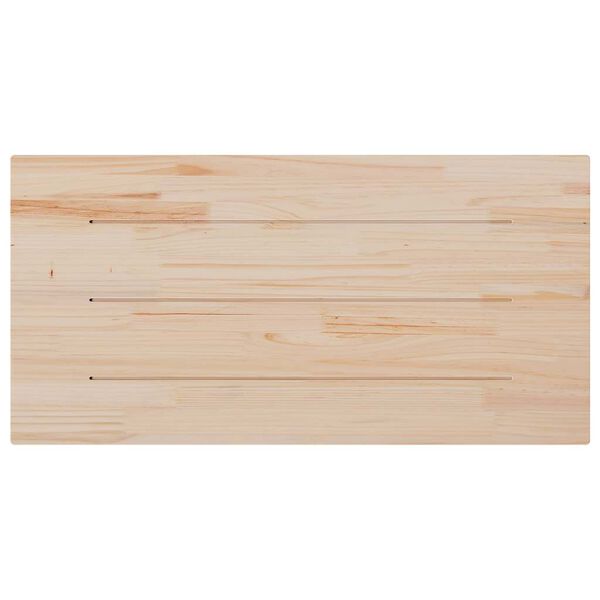 vidaXL Dessus de table blanc 100x60x2,5 cm bois de pin massif