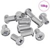 vidaXL Ecrou de verrouillage 2857 pcs Nickel Acier