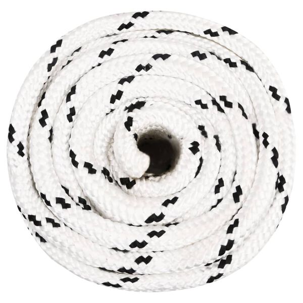 vidaXL Corde de bateau tress&eacute; Blanc 20 mmx100 m Polyester