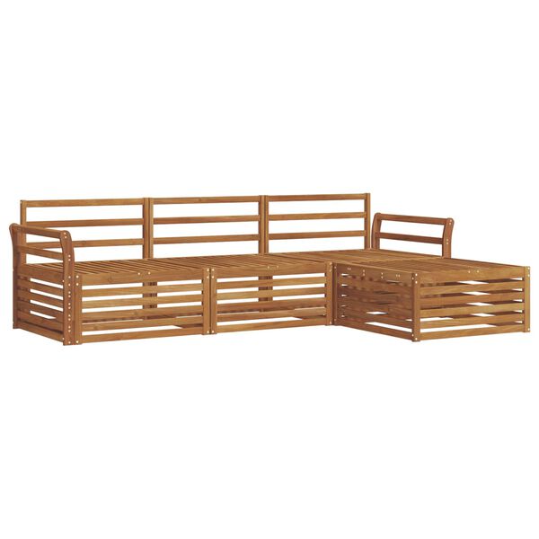 vidaXL Ensemble de canap&eacute;s d'ext&eacute;rieur 4 pcs Naturel