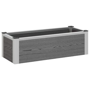 vidaXL Jardini&egrave;re sur&eacute;lev&eacute;e Gris 75 x 30 x 22 cm WPC et Aluminium