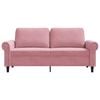 vidaXL Canapé à 2 places Rose 140 cm Velours