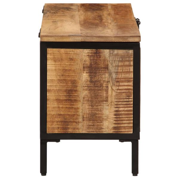vidaXL Bo&icirc;te de rangement 82x30x43 cm bois de manguier brut massif