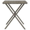 vidaXL Chaises longues lot de 2 avec table gris r&eacute;sine tress&eacute;e