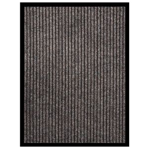 vidaXL Paillasson ray&eacute; Beige 60x80 cm