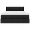 vidaXL Lit avec rangement et matelas avec matelas Noir 140 x 190 cm