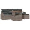 vidaXL Ensemble de canap&eacute; de jardin avec coussin 6 pcs Gris
