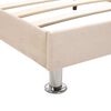 vidaXL Lit et matelas &agrave; m&eacute;moire de forme Beige Tissu 140x200 cm