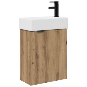vidaXL Meuble de salle de bain avec robinet Ch&ecirc;ne artisanal