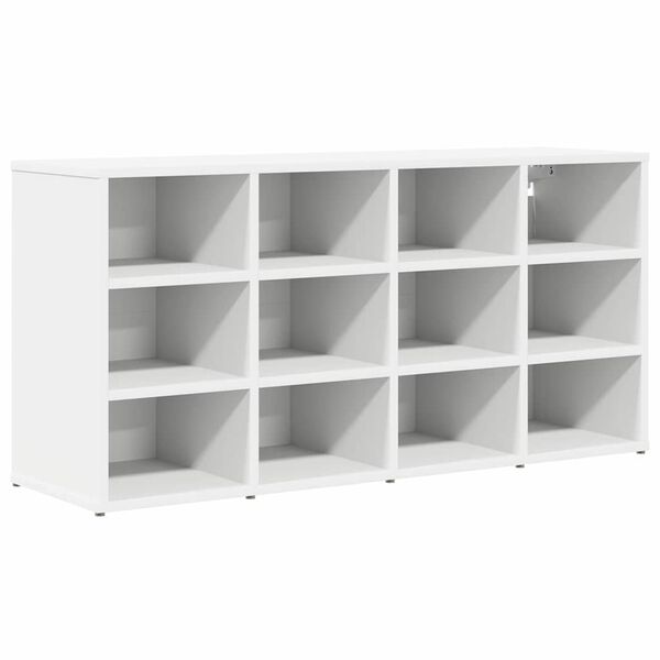 vidaXL Cabinet &agrave; chaussures Blanc 103 x 30 x 51 cm Bois d'ing&eacute;nierie