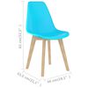 vidaXL Chaises &agrave; manger lot de 4 bleu plastique
