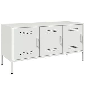 vidaXL Meuble TV blanc 100,5x39x50,5 cm acier