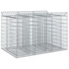vidaXL Lit sur&eacute;lev&eacute; gabion 2 pc 150 x 100 x 100 cm Acier galvanis&eacute;