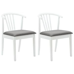 vidaXL Chaise de salle &agrave; manger 2 pc Bois de caoutchouc massif