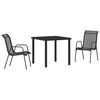 vidaXL Ensemble de salle &agrave; manger pour jardin 3 pc Noir