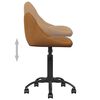 vidaXL Chaise de bureau Marron Velours