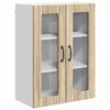 vidaXL Cabinet en verre mural LUCCA Ch&ecirc;ne Sonoma 60 x 31 x 80 cm