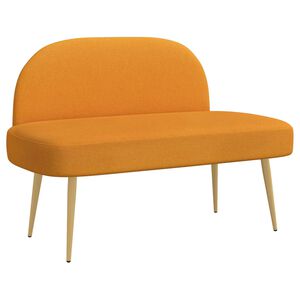 vidaXL Banc rembourr&eacute; avec dossier Jaune fonc&eacute; 110 x 60 x 76 cm