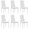 vidaXL Chaises &agrave; manger lot de 6 blanc similicuir
