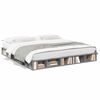 vidaXL Cadre de lit sans matelas sonoma gris 200x200 cm