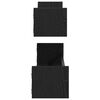 vidaXL &Eacute;tag&egrave;re Murale Montage mural 2 pcs Ch&ecirc;ne noir 80 x 16 x 14 cm