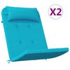 vidaXL Coussins de chaise 2 pc Tissu Oxford Turquoise 58 x 77 x 4,5 cm