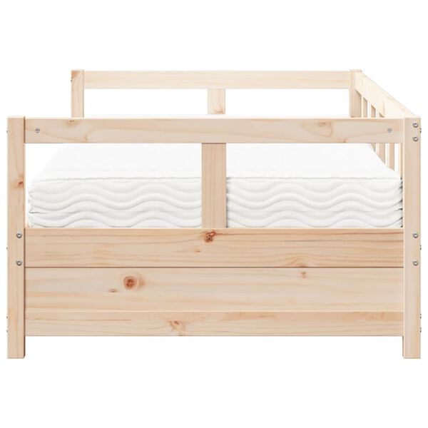 vidaXL Lit de jour avec matelas 90x200 cm bois de pin massif