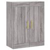vidaXL Buffet haut Sonoma gris 69,5x34x180 cm Bois d'ing&eacute;nierie
