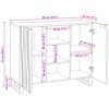 vidaXL Buffet Marron 90 x 33 x 75 cm bois de manguier massif