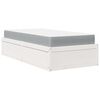vidaXL Lit avec matelas blanc 100x200 cm bois massif de pin