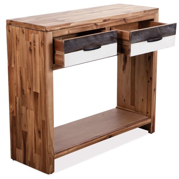 vidaXL Table console Bois d'acacia massif 86 x 30 x 75 cm