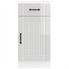 vidaXL Armoire de cuisine Lucca blanc brillant bois ing&eacute;nierie